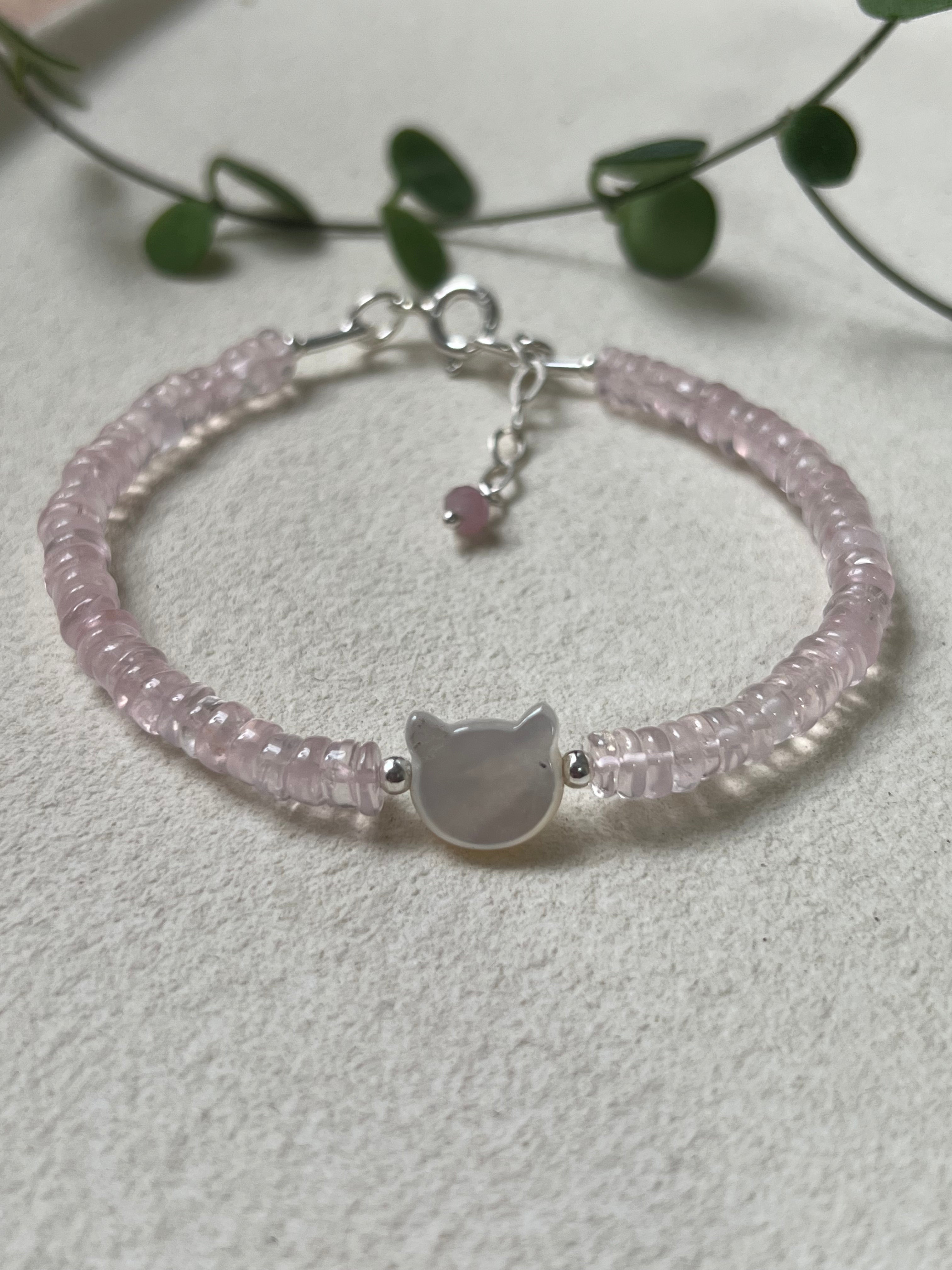 Pulsera cuarzo rosa